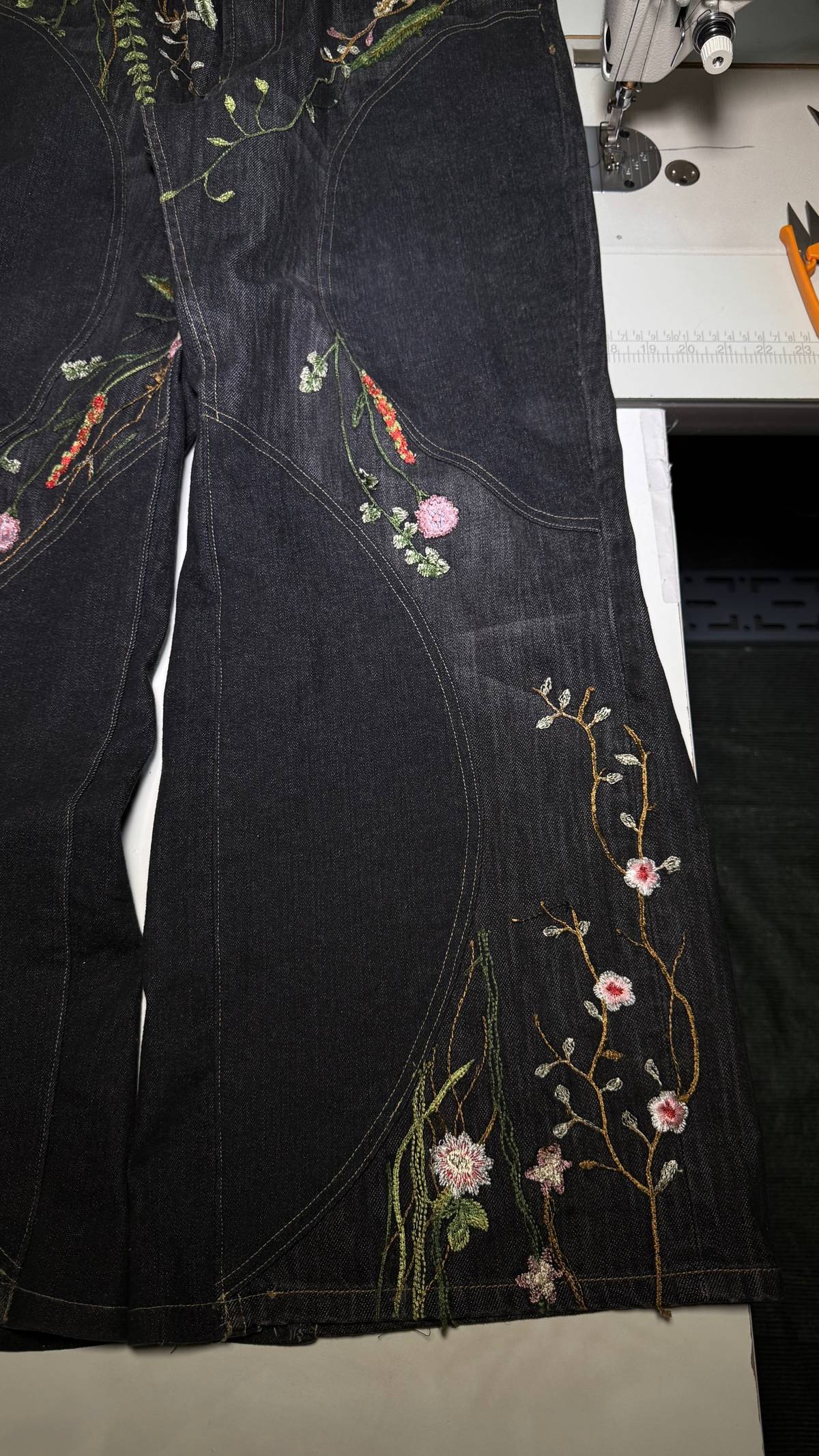 floral denim