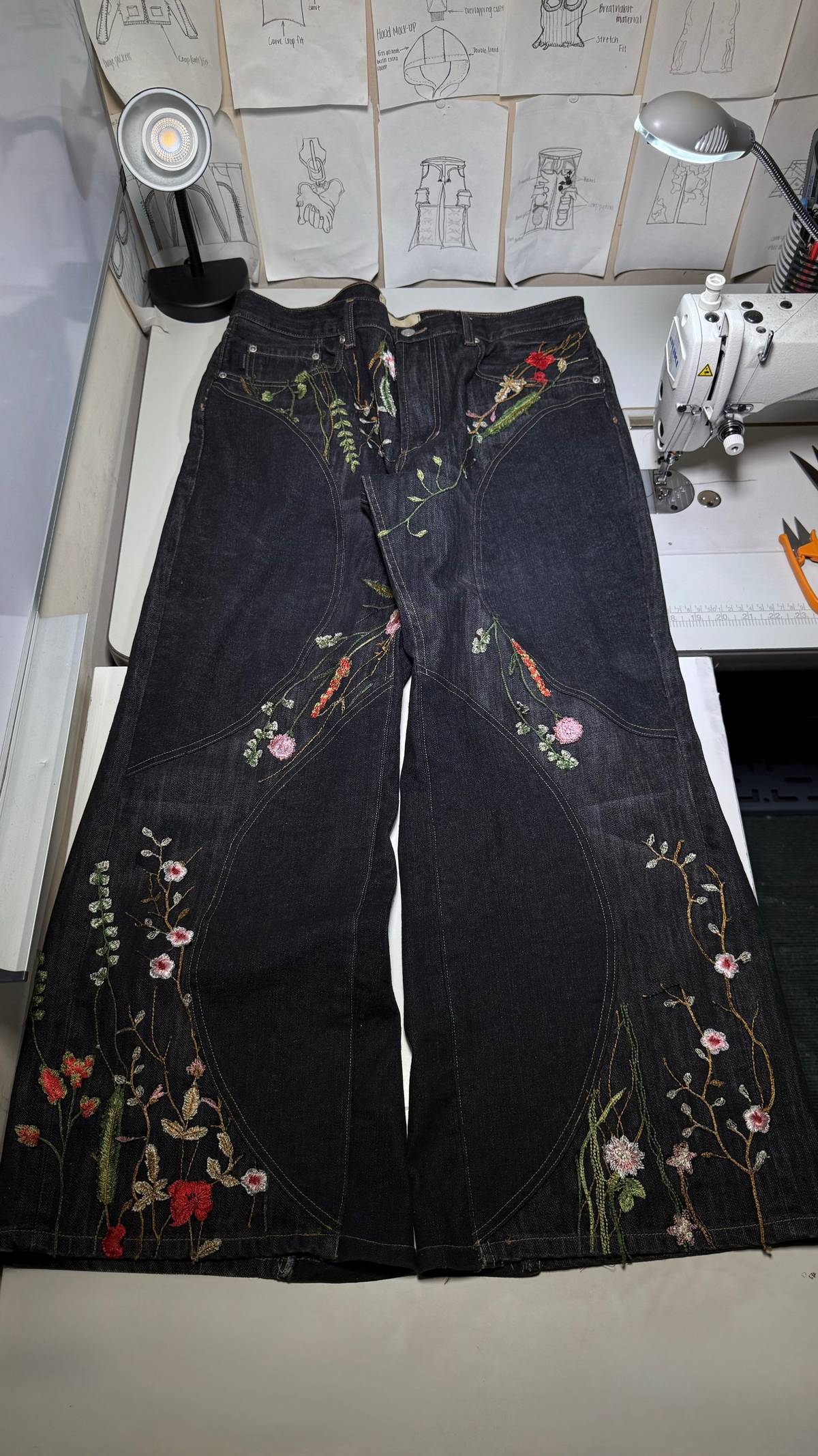 floral denim