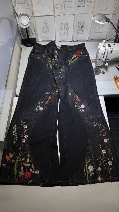 floral denim