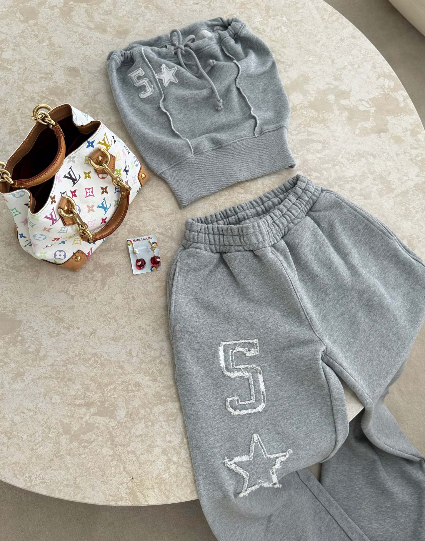 SIGN UP - Baggy Grey Star Sweatpants