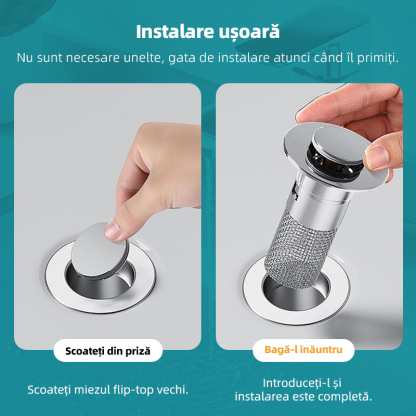 Dop de chiuvetă din oțel inoxidabil anti-miros și anti-înfundare