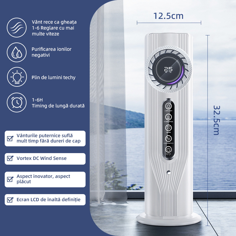 Ventilator de răcire ultra-silențios pentru birou de acasă, ventilator de umidificare, ventilator de aer condiționat cu economie de energie