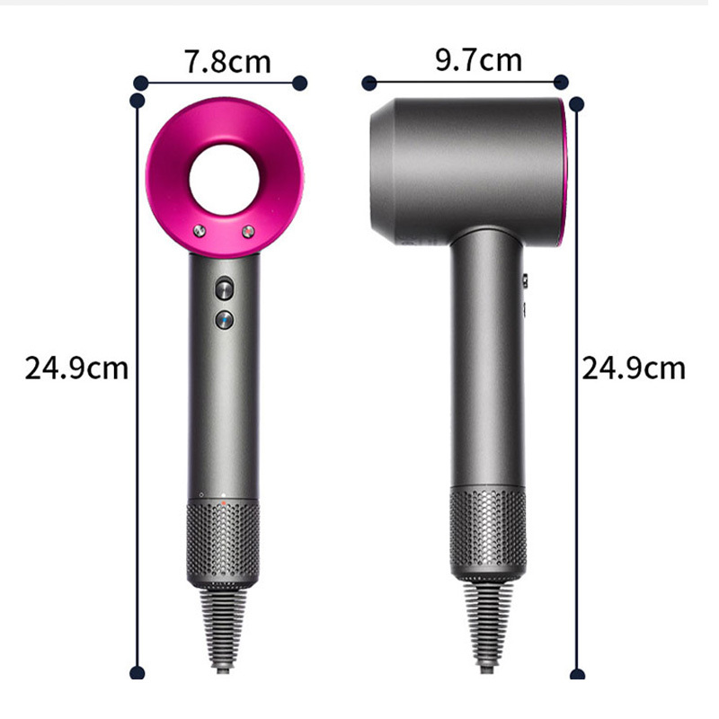 Uscator de par ultra puternic, Ioni Negativi, 110000 RPM viteza mare, foarte silentios, 1600w, 5 Capete diferite-smartsfamily