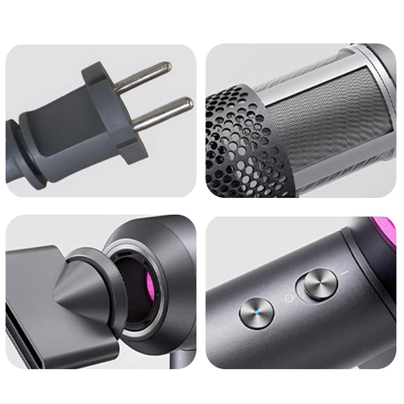 Uscator de par ultra puternic, Ioni Negativi, 110000 RPM viteza mare, foarte silentios, 1600w, 5 Capete diferite-smartsfamily