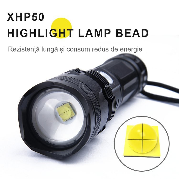 Lanternă tactică cu laser cu încărcare LED cu lumină puternică-smartsfamily