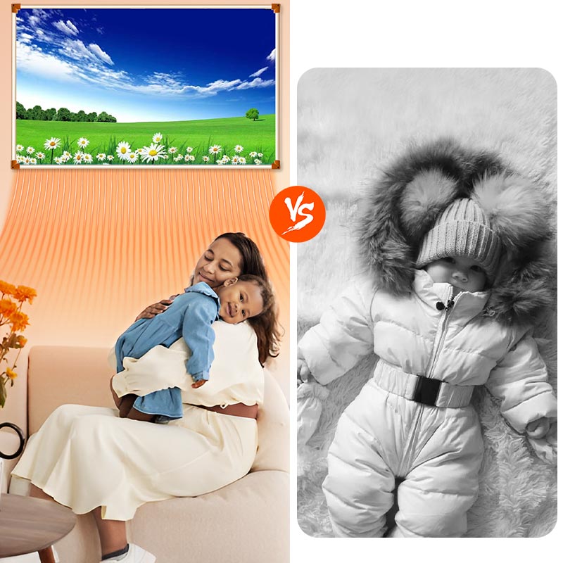 Grafene Panou decorativ pentru Încălzire, 500W TRIO , Margareta, 100*60cm, 40-60 secunde incalzire rapida, Frumos și durabil-smartsfamily