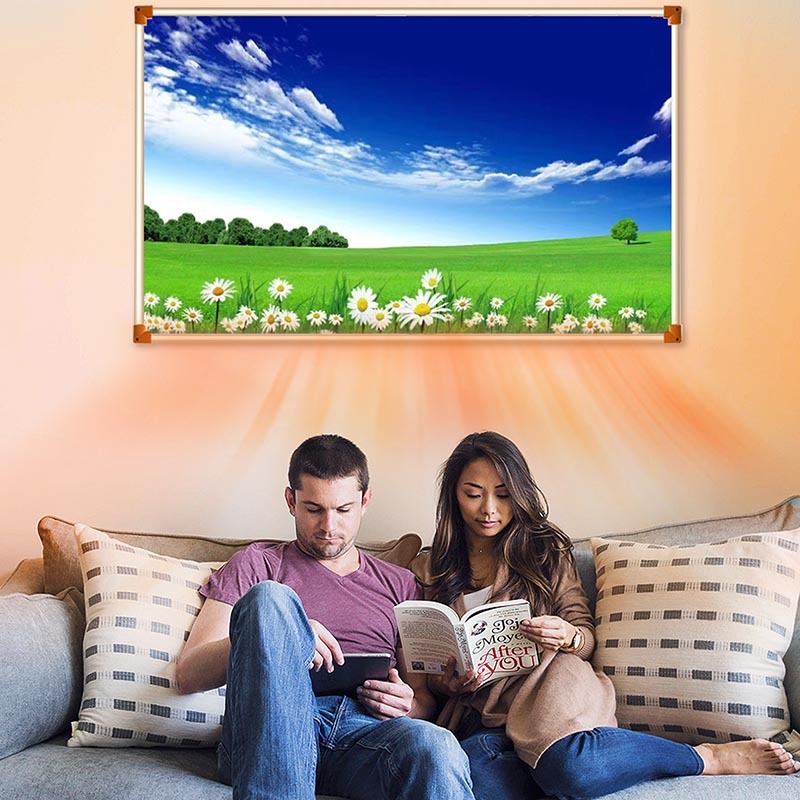 Grafene Panou decorativ pentru Încălzire, 500W TRIO , Margareta, 100*60cm, 40-60 secunde incalzire rapida, Frumos și durabil-smartsfamily