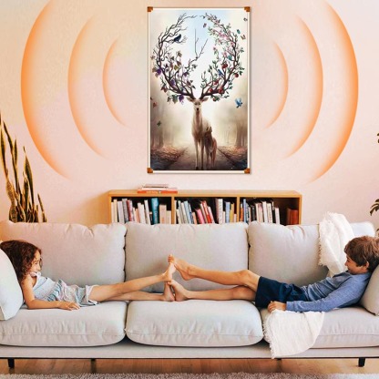 Grafene Carbon Cristale Incalzitor cu infrarosu 500W TRIO, Cerb, 60*100cm, Silențio, Economisire a energiei, Certificat CE-smartsfamily