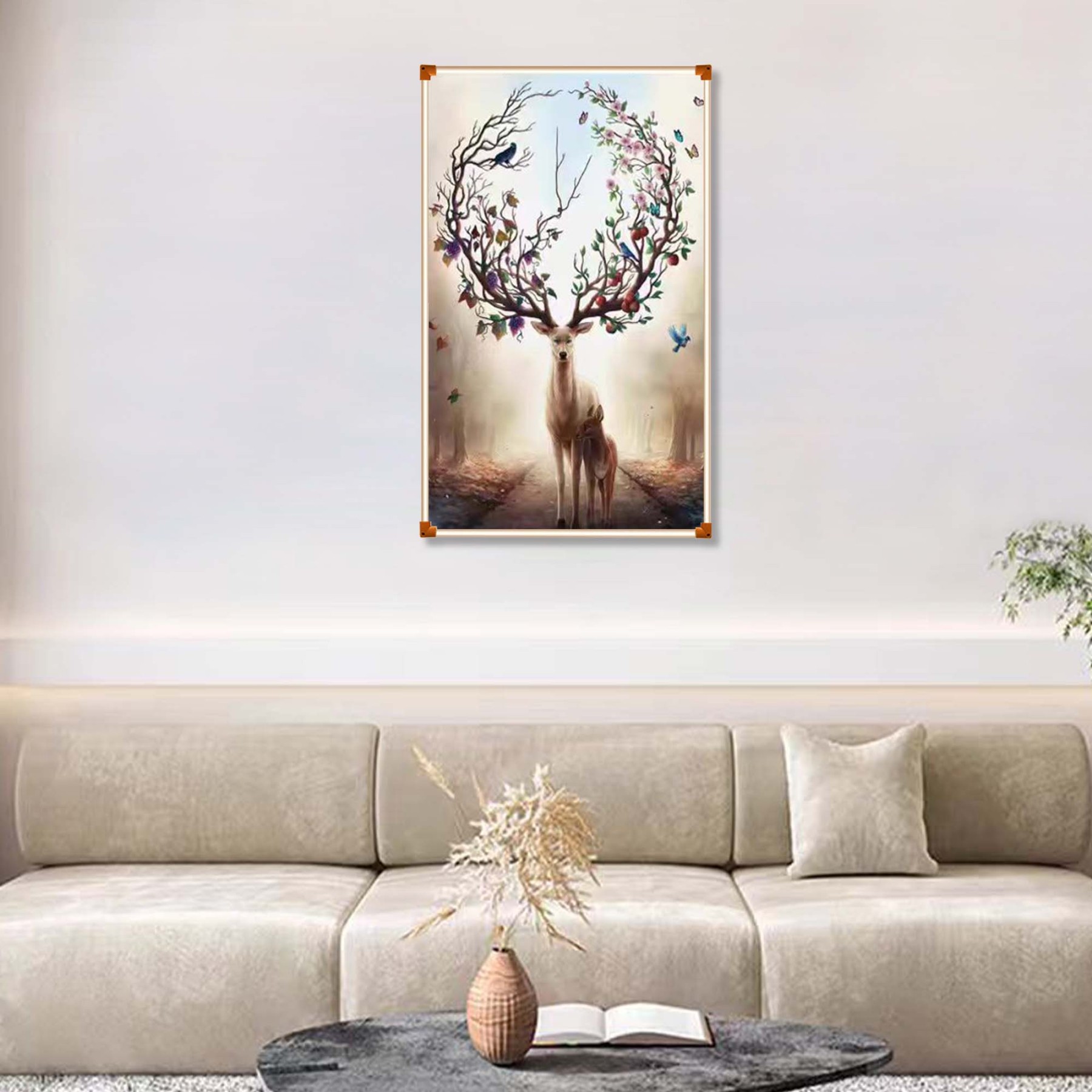 Grafene Carbon Cristale Incalzitor cu infrarosu 500W TRIO, Cerb, 60*100cm, Silențio, Economisire a energiei, Certificat CE-smartsfamily