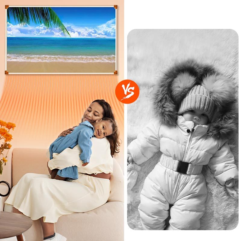 Grafene Carbon Cristale Panou electric decorativ pentru Încălzire, Plaje, 100*60cm, 40s-60s incalzire rapida, Certificat CE, Economisire a energiei-smartsfamily