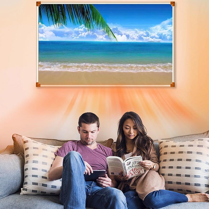 Grafene Carbon Cristale Panou electric decorativ pentru Încălzire, Plaje, 100*60cm, 40s-60s incalzire rapida, Certificat CE, Economisire a energiei-smartsfamily