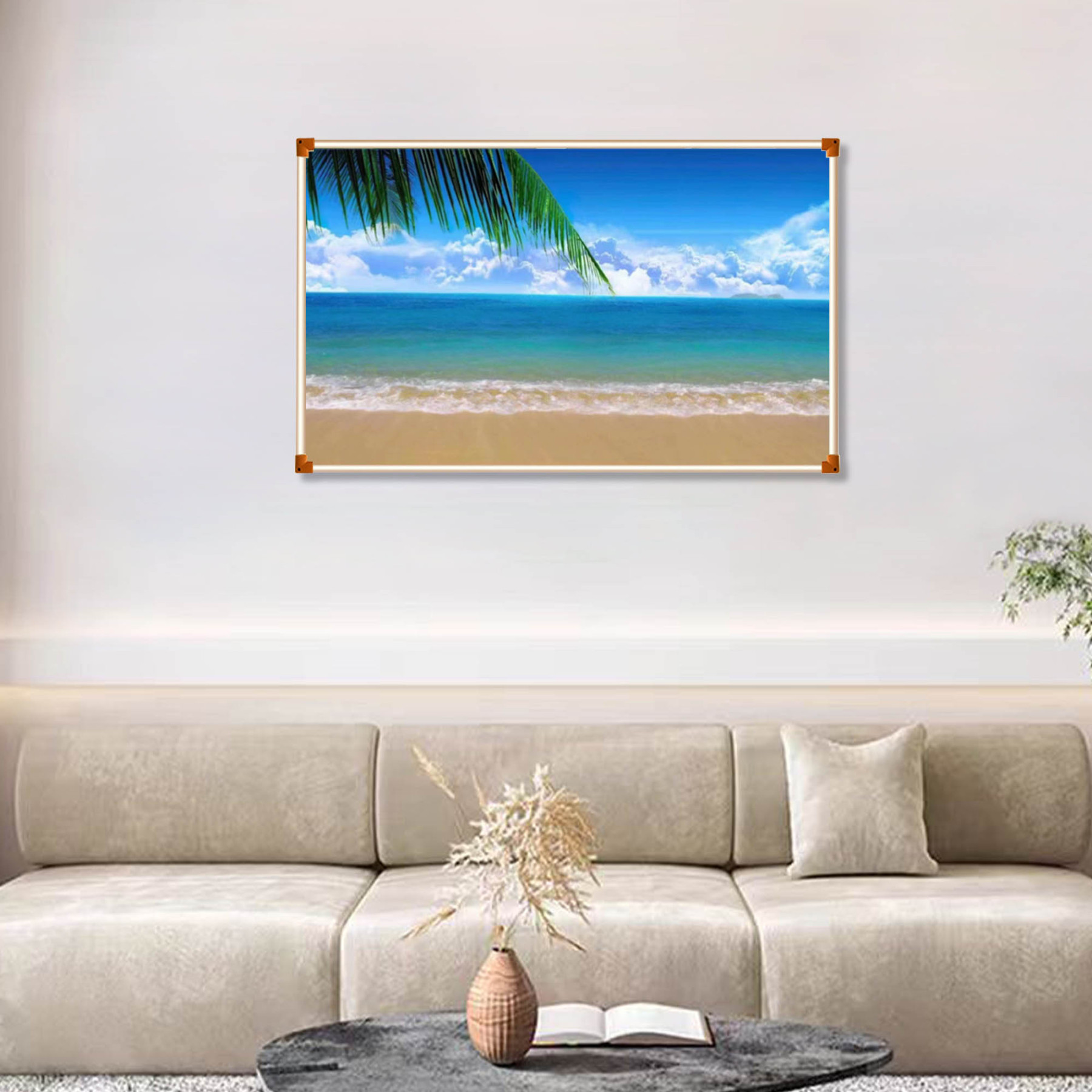 Grafene Carbon Cristale Panou electric decorativ pentru Încălzire, Plaje, 100*60cm, 40s-60s incalzire rapida, Certificat CE, Economisire a energiei-smartsfamily