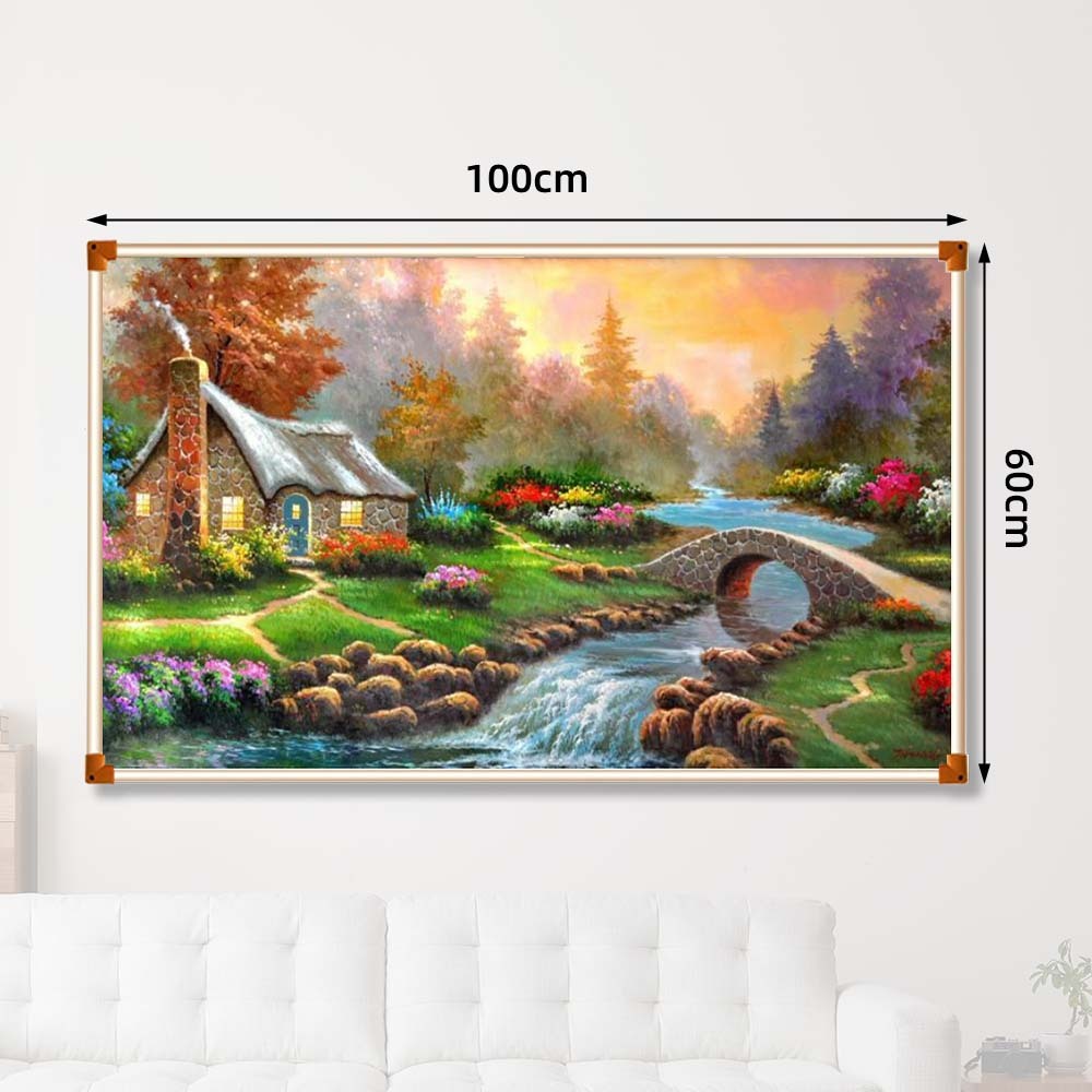 Grafene Carbon Cristale Panou electric decorativ pentru Încălzire, Podul, 100*60cm, 500W, Economisire a energiei-smartsfamily