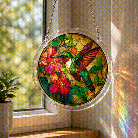 DIY Acrylic Suncatcher Puzzle Window Art