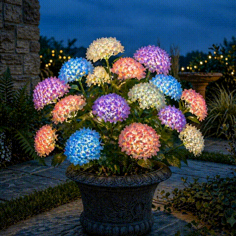 Solar Hydrangea Garden Lights
