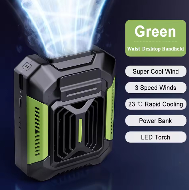  🔥75% OFF -3-in-1 Hardcore Waist Cooling Fan | 24H Last Cooling + Power Bank + LED Flashlight