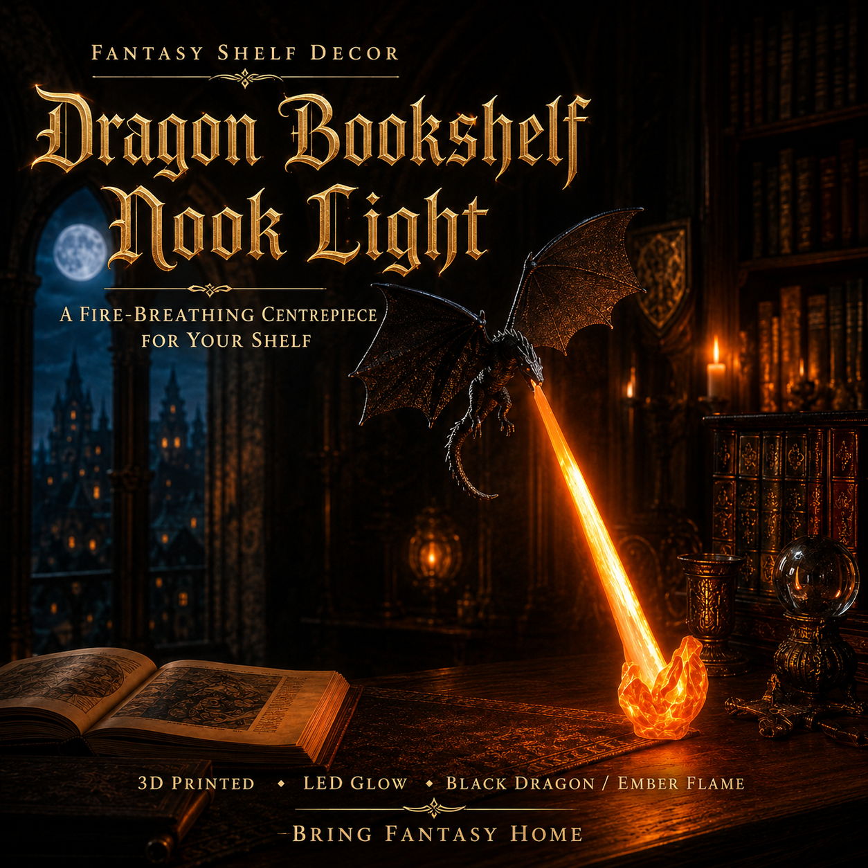 🐉 Fire-Breathing Dragon Lamp – Bring the Legend to Life 🔥