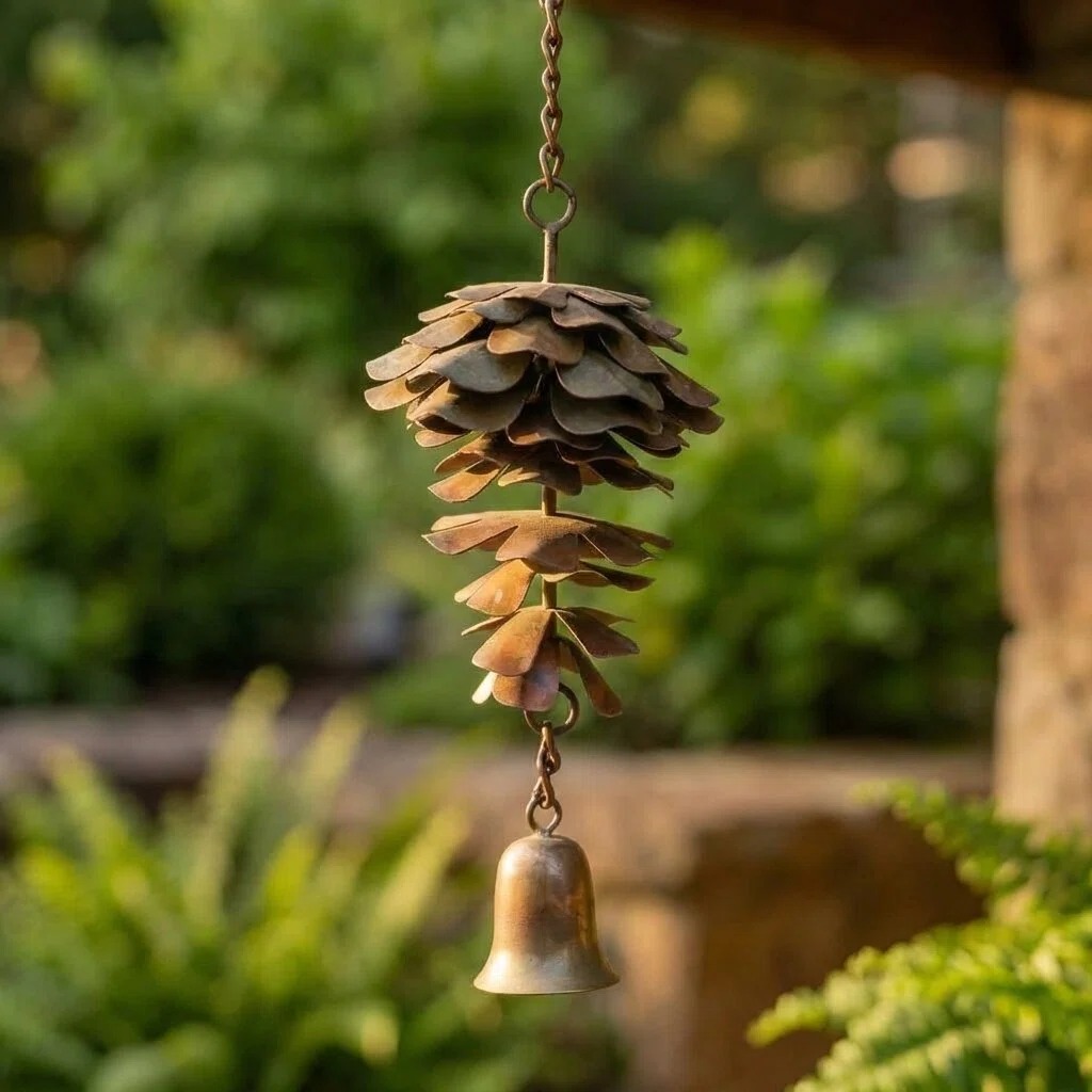 Spring Pinecone Chime with a Gentle Bell Tone