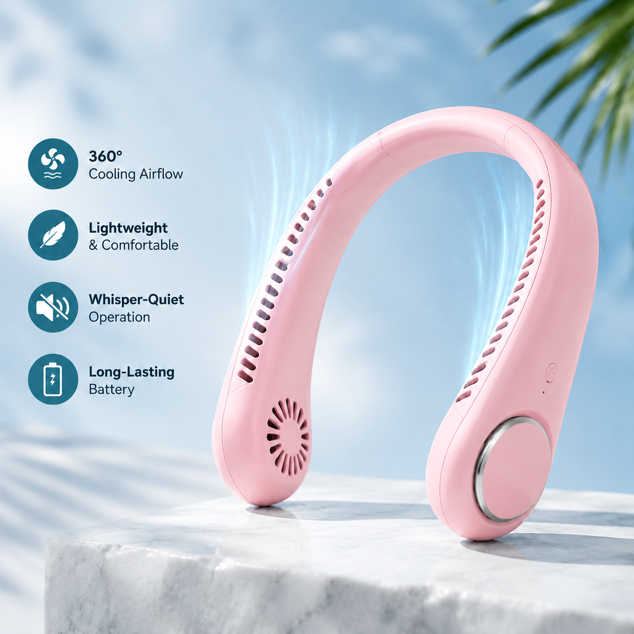 🔥75% OFF- Wearable Bladeless Neck Fan
