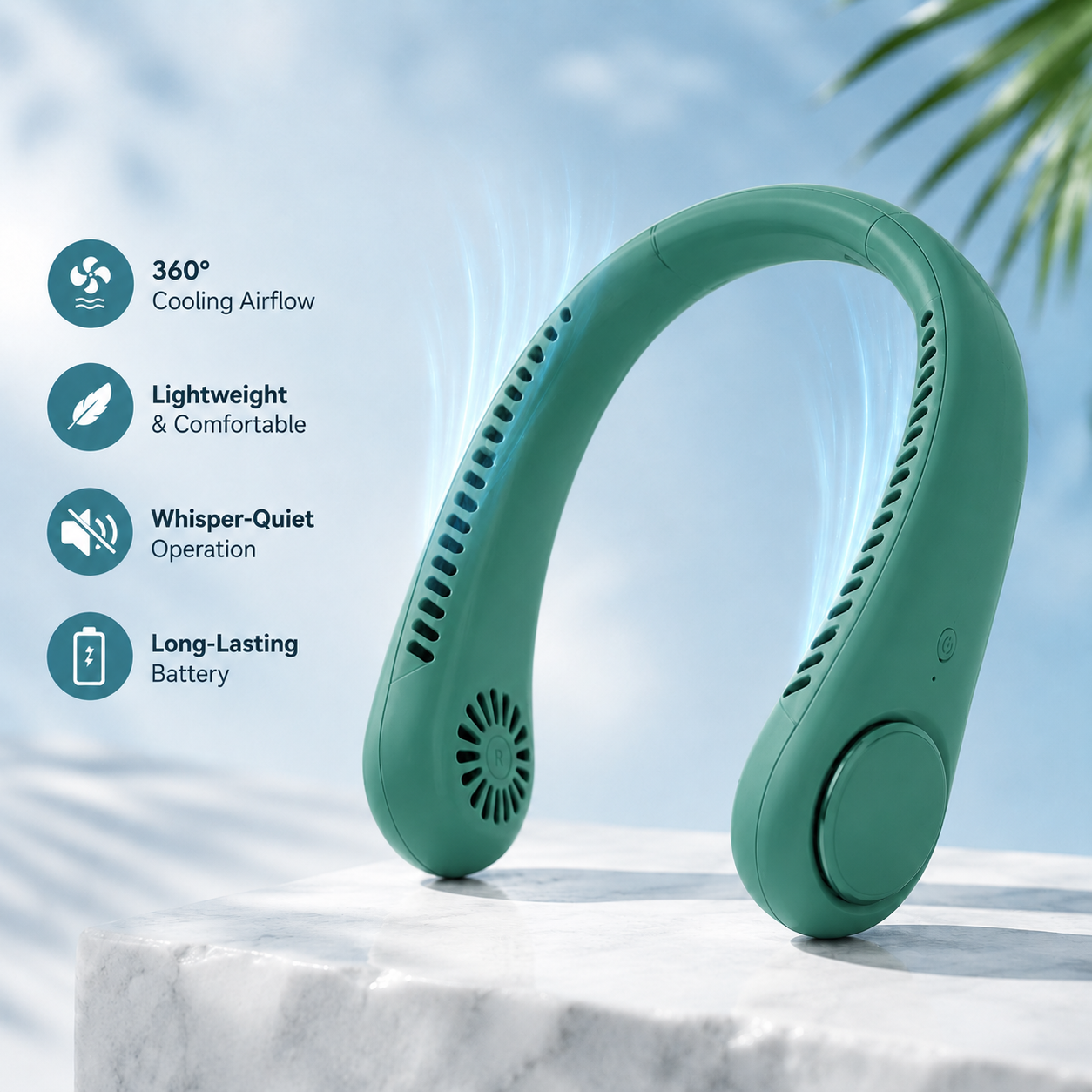 🔥75% OFF- Wearable Bladeless Neck Fan