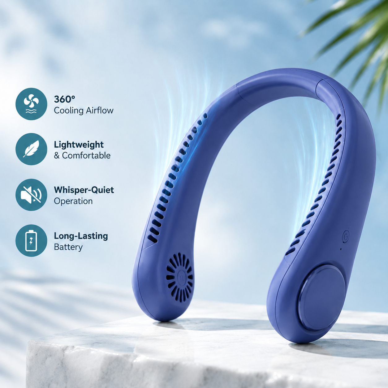 🔥75% OFF- Wearable Bladeless Neck Fan