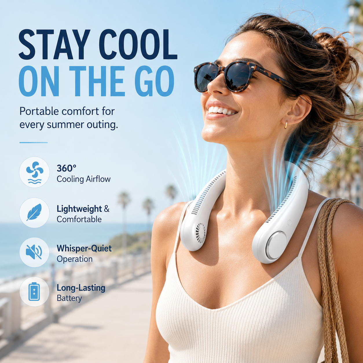 🔥75% OFF- Wearable Bladeless Neck Fan
