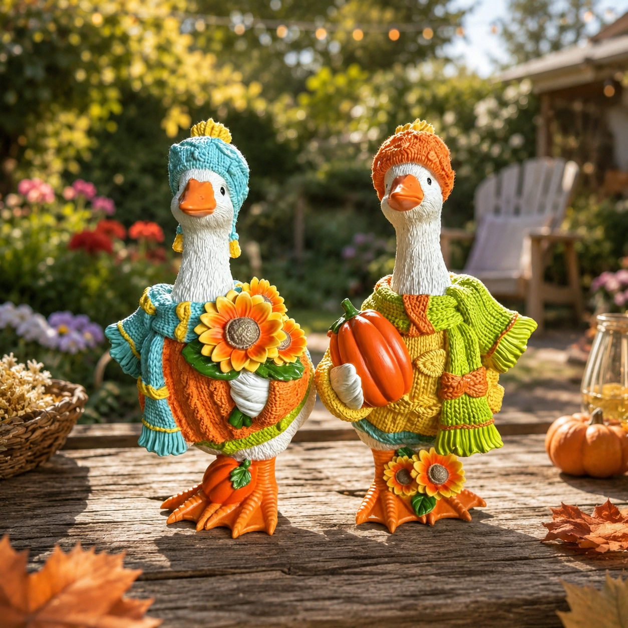 🎃Last Day 60% OFF🍂 Pumpkin Duck Ornament - Cute Fall Harvest Table Decor