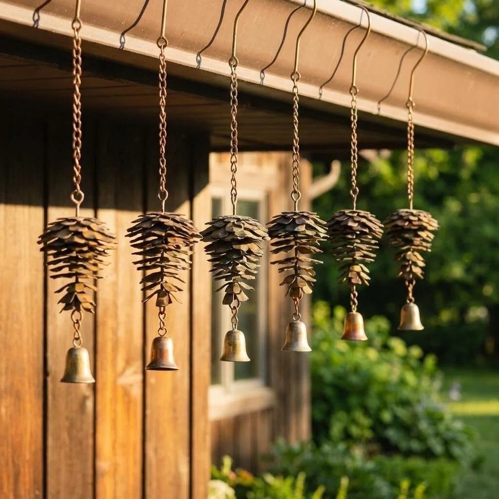 Spring Pinecone Chime with a Gentle Bell Tone
