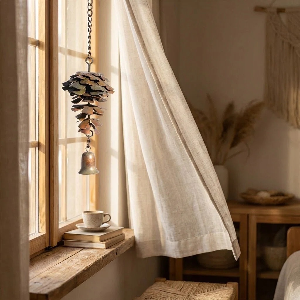 Spring Pinecone Chime with a Gentle Bell Tone