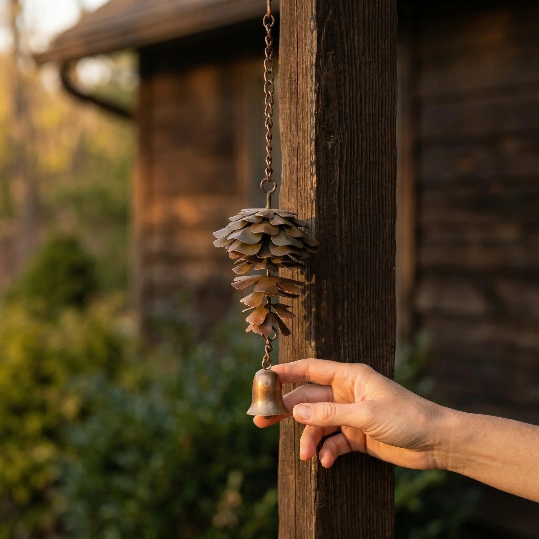Spring Pinecone Chime with a Gentle Bell Tone