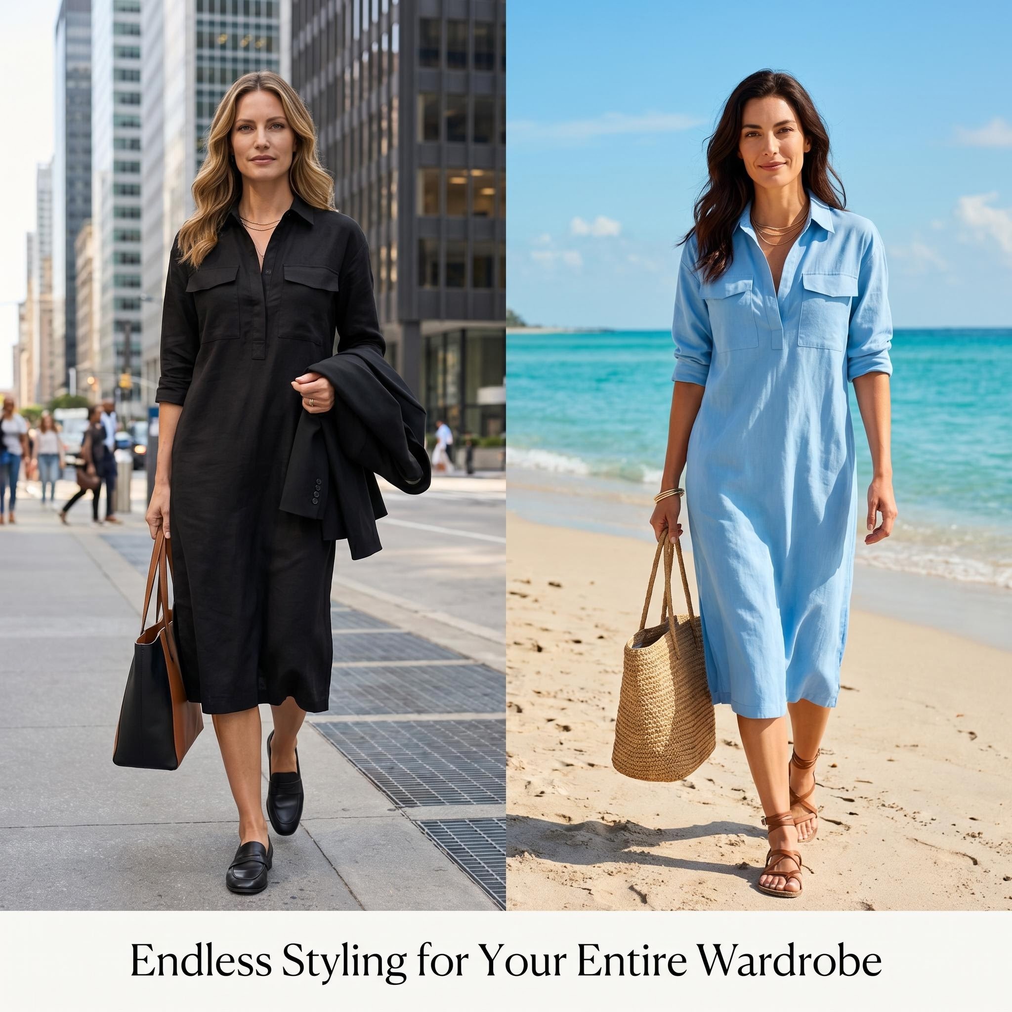 🔥Final Day Clearance 65% OFF🔥Women's Elegant Cotton-Linen Blend Shirt Collar Mid-Sleeve Midi Dress👗