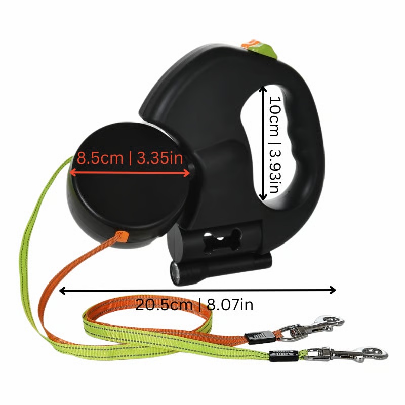 Dual Dog Leash with Tangle-Free swivel