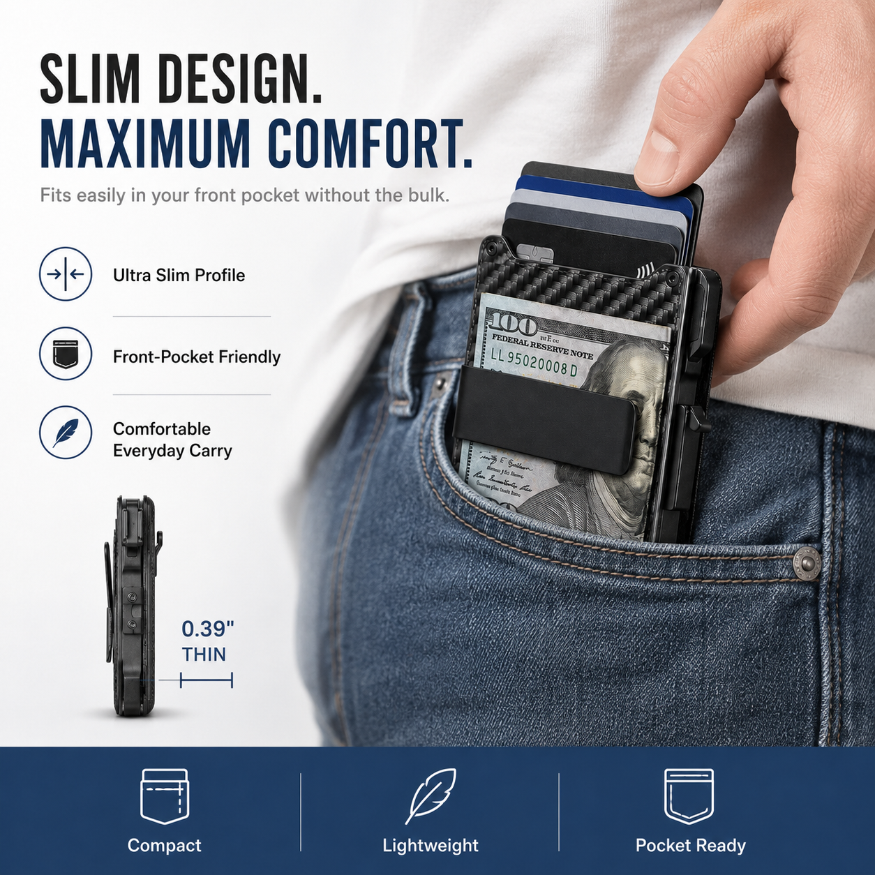 70%OFF-Tokavera® Minimalist Wallet - Maximum Capacity. Minimal Footprint.