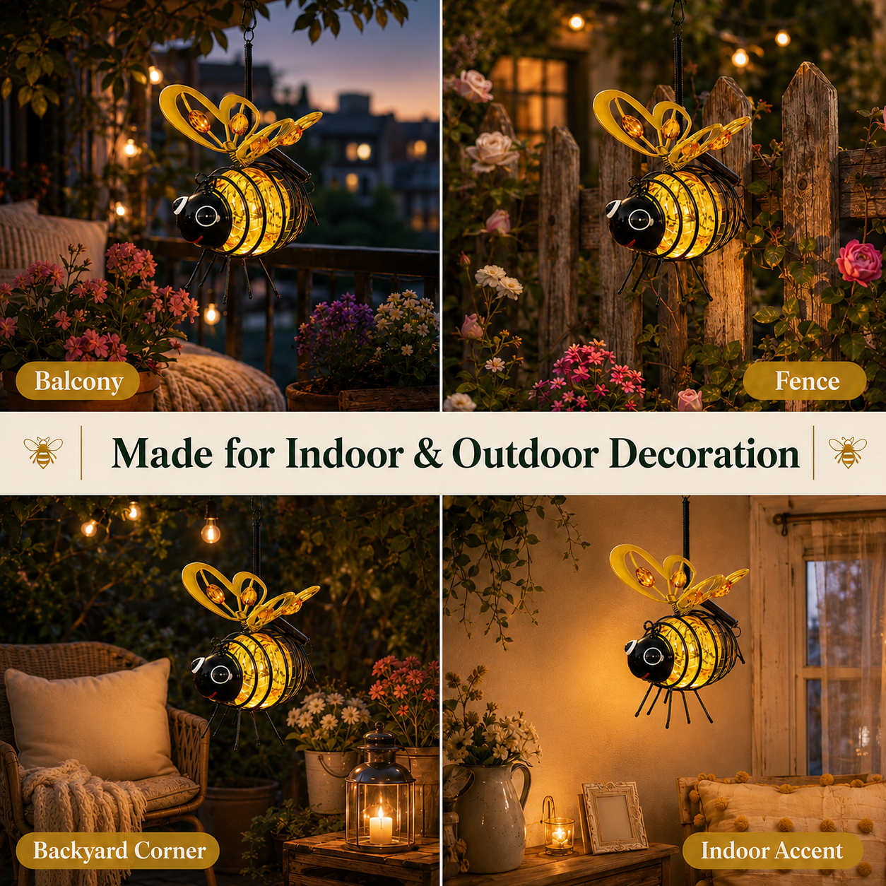 🔥70% OFF 🐝Solar Bee Garden Light
