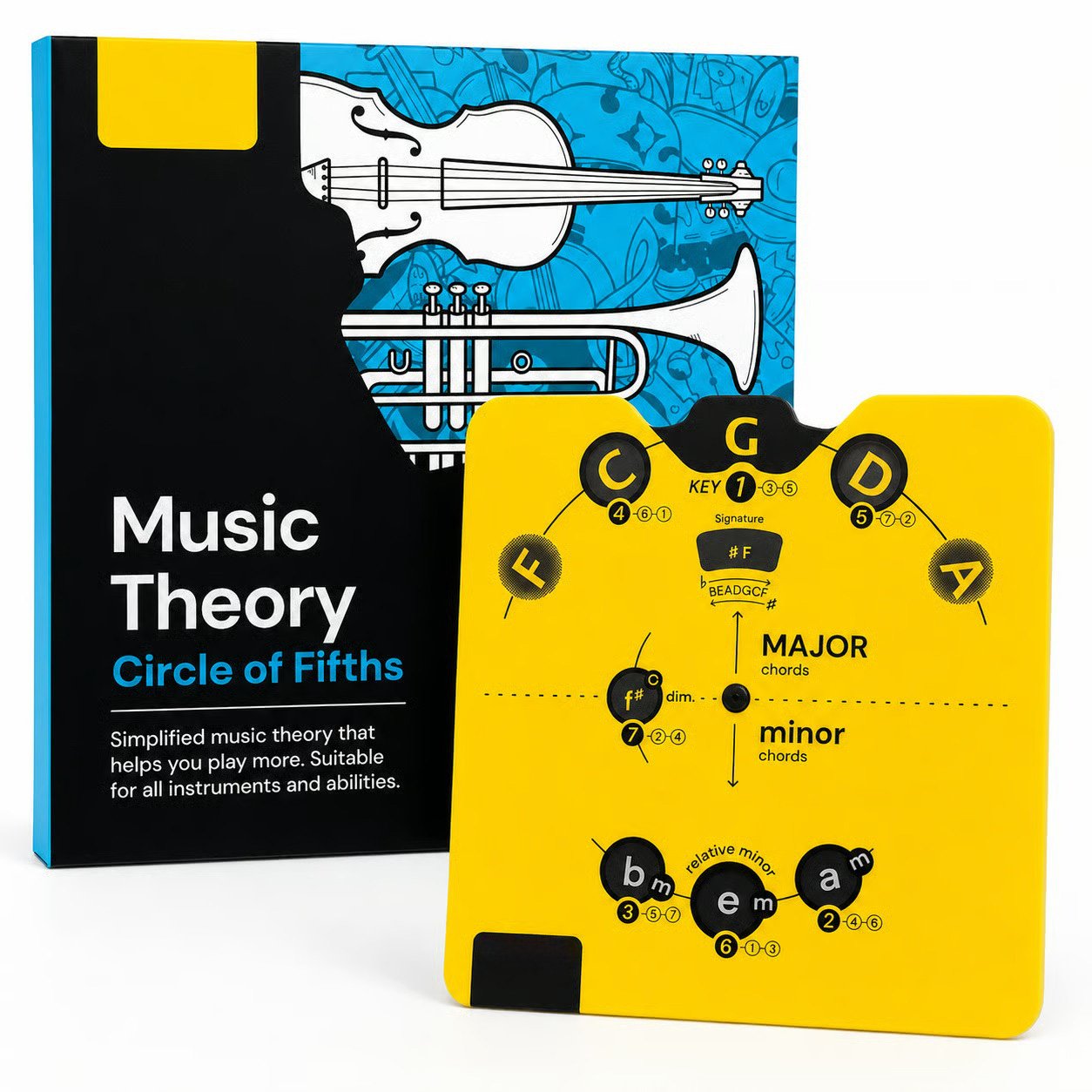 🔥 Last Day 60% OFF – Circle of Fifths Music Theory Wheel Set | Hands-On Chord, Key Signature & Songwriting Guide for Musicians🎹🎸💕