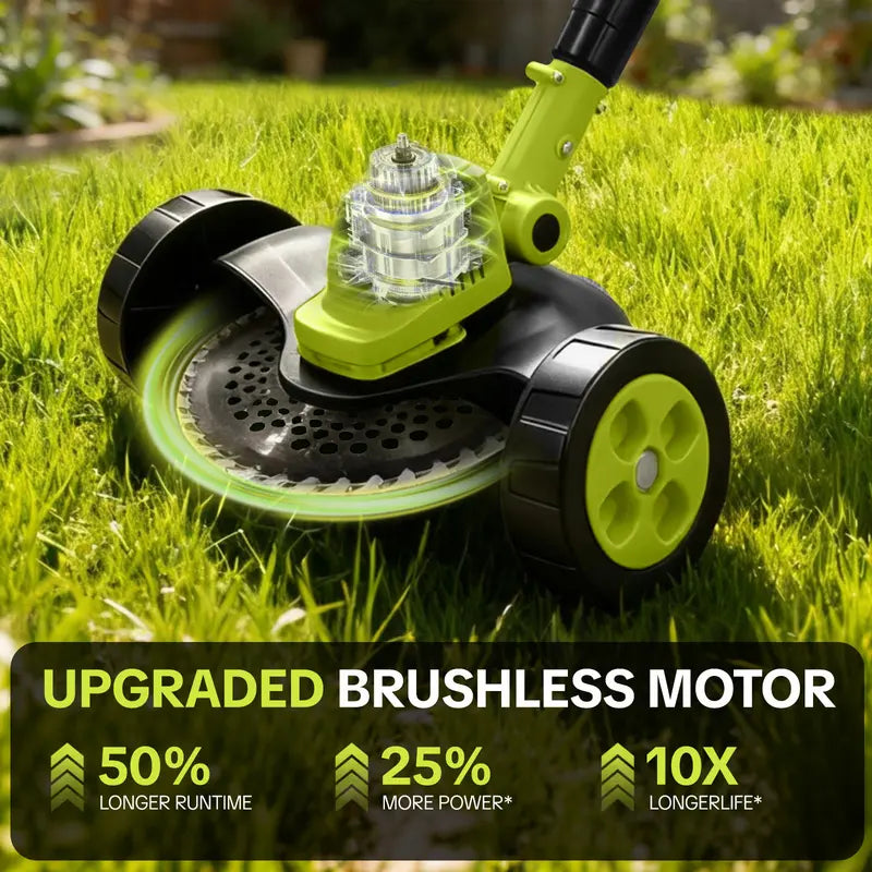 🌿⚡21V 3-in-1 Cordless String Trimmer, Edger & Mini Mower – 2 Batteries Included