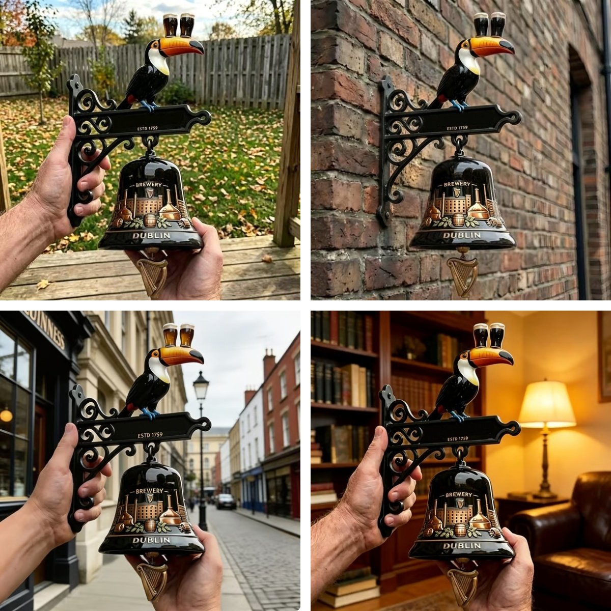 🔥HOT SALE 55% OFF🎉🍺Vintage Celtic Toucan Cast Iron Wall Bell – Classic Tavern Decor For Entry & Home Bar