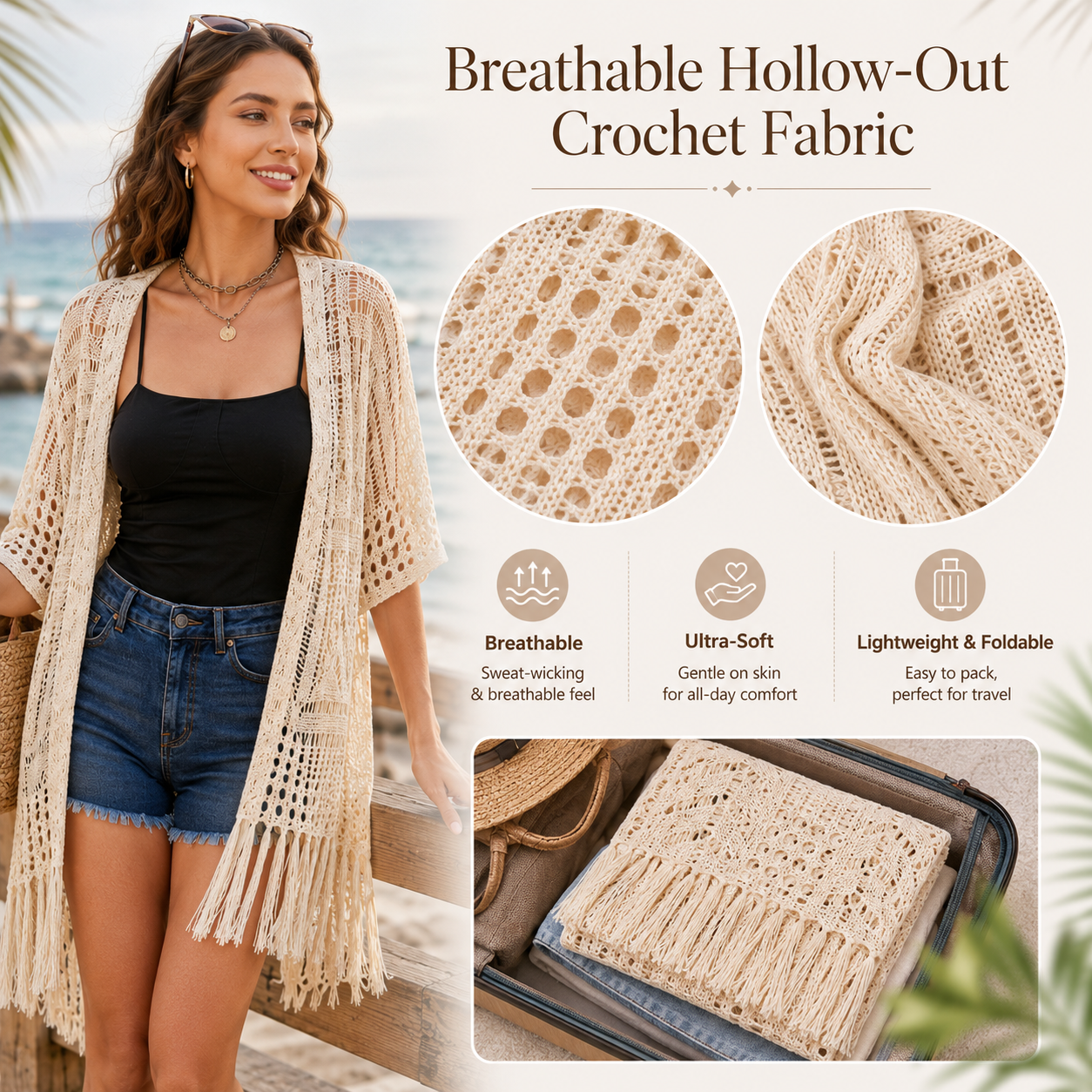 WOMEN'S LIGHTWEIGHT KNIT CARDIGAN