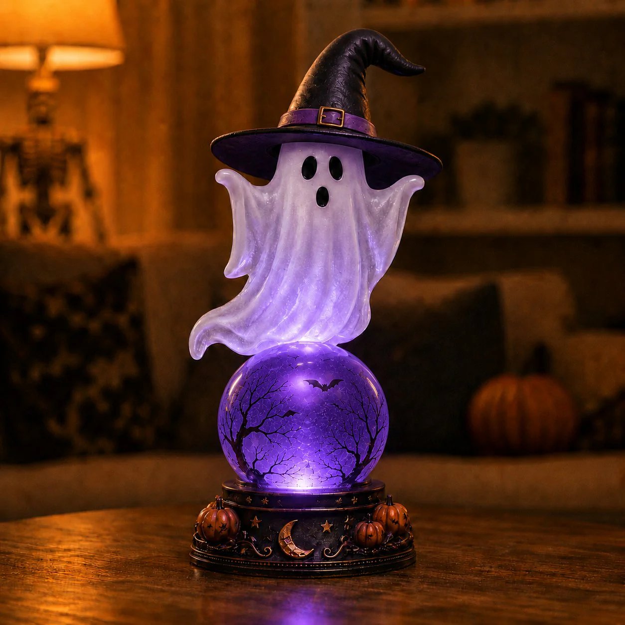🔥 Last Day 55% OFF🎃Halloween Raven Crystal Ball Lighted Decor👻