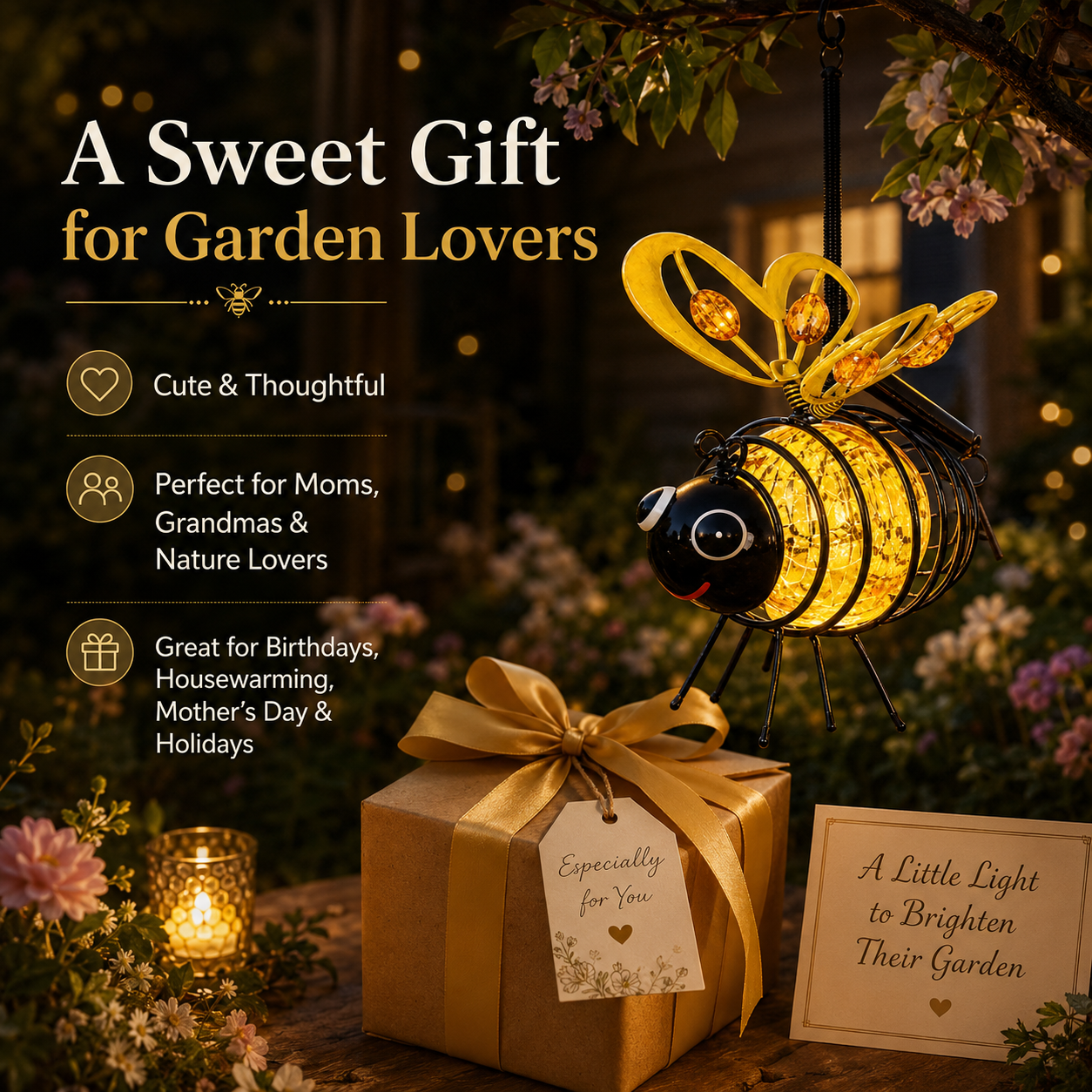 🔥70% OFF 🐝Solar Bee Garden Light
