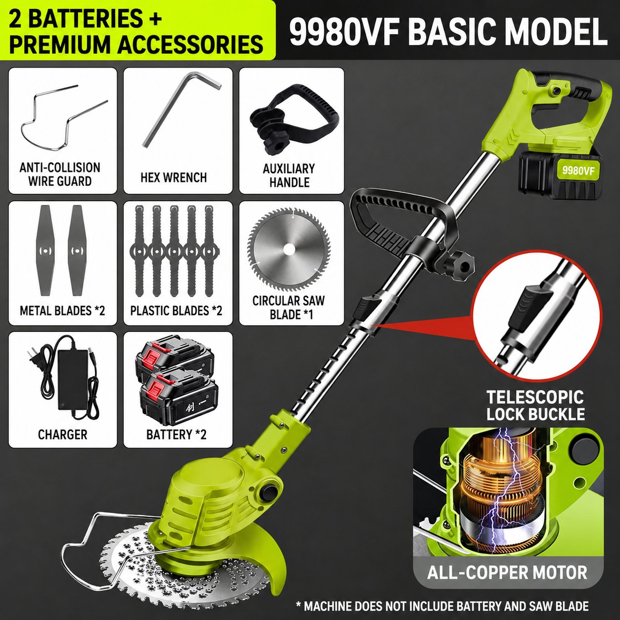 💝Summer Sale 60% OFF🌱3-in-1 Cordless Grass Trimmer