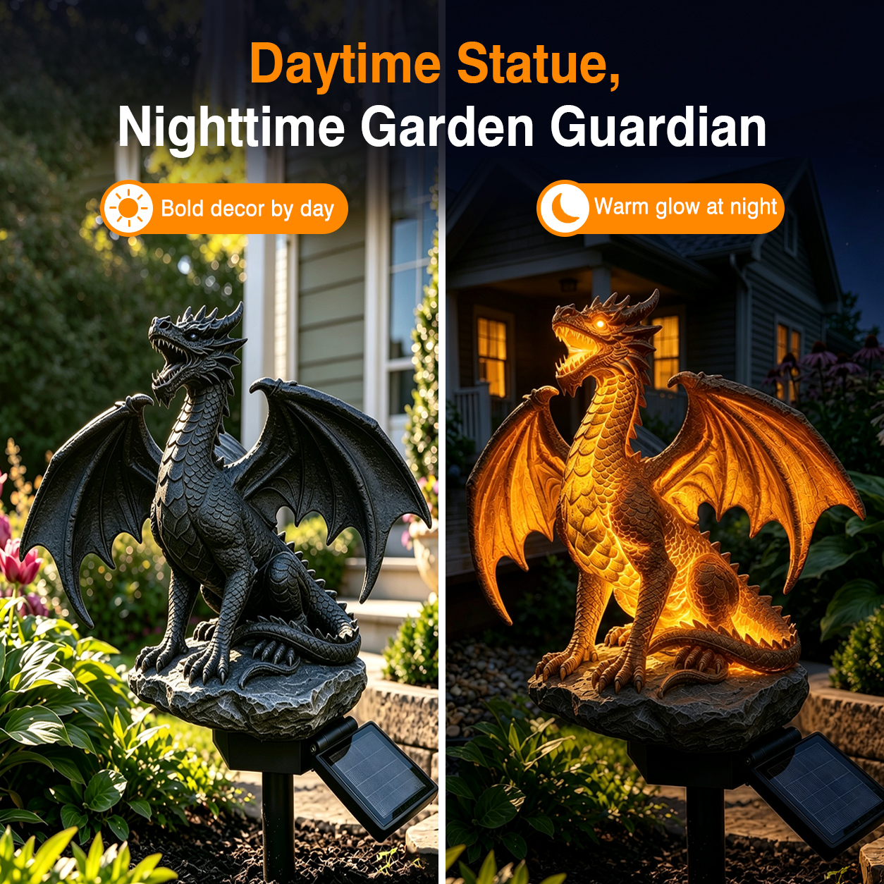 🔥 60%OFF - 🐉Sculpted Dragon Garden Solar Light