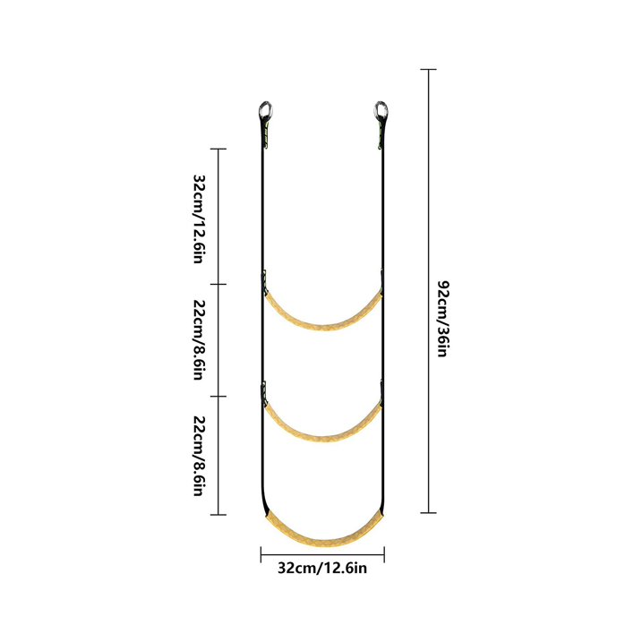 Folding Soft Ladder with Hook – Boarding Ladder for Inflatable Rubber Boats, Portable & Easy to Attach