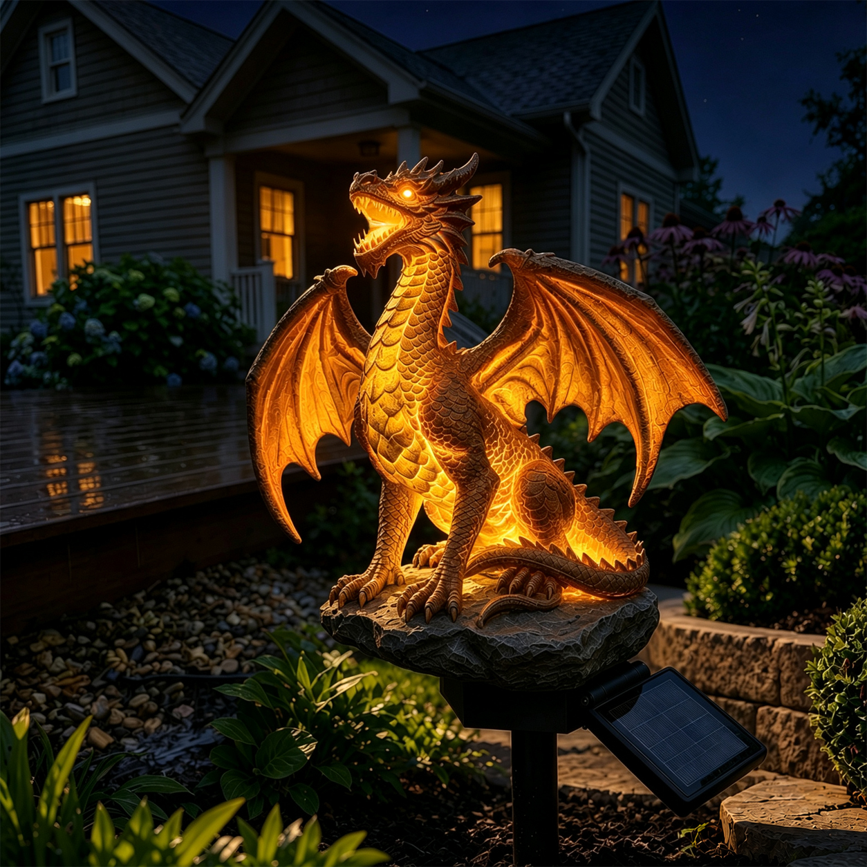 🔥 60%OFF - 🐉Sculpted Dragon Garden Solar Light