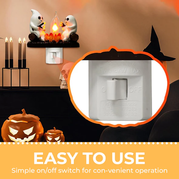 Last Day 50% OFF - Spooky and Cute Bonfire Ghost Night Light