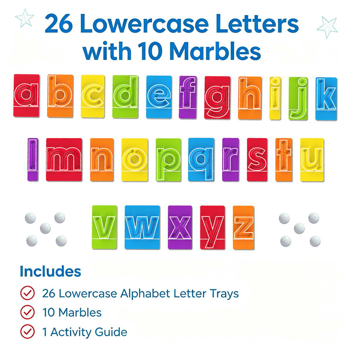 Complete MarbleTracers lowercase letters set
