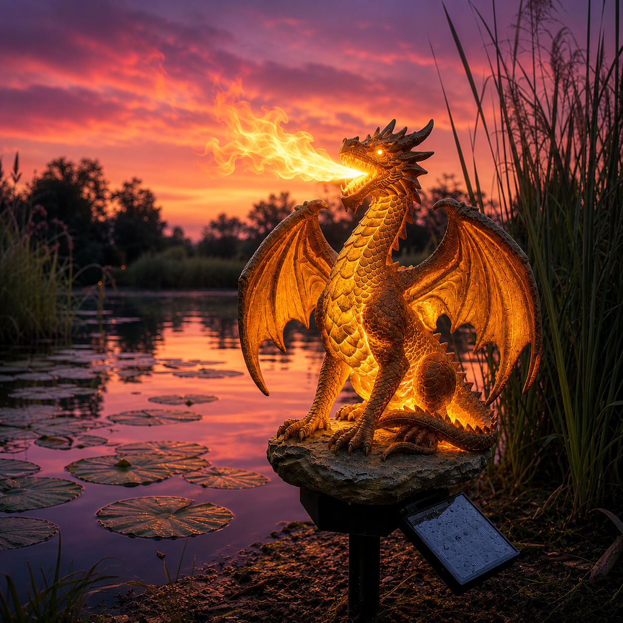 🔥 60%OFF - 🐉Sculpted Dragon Garden Solar Light