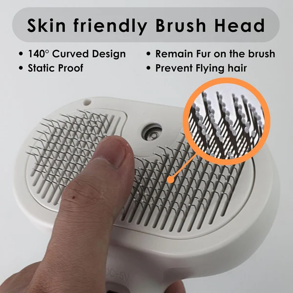 Mist Massage Brush sheddyMist PuffGroom Cat Brush