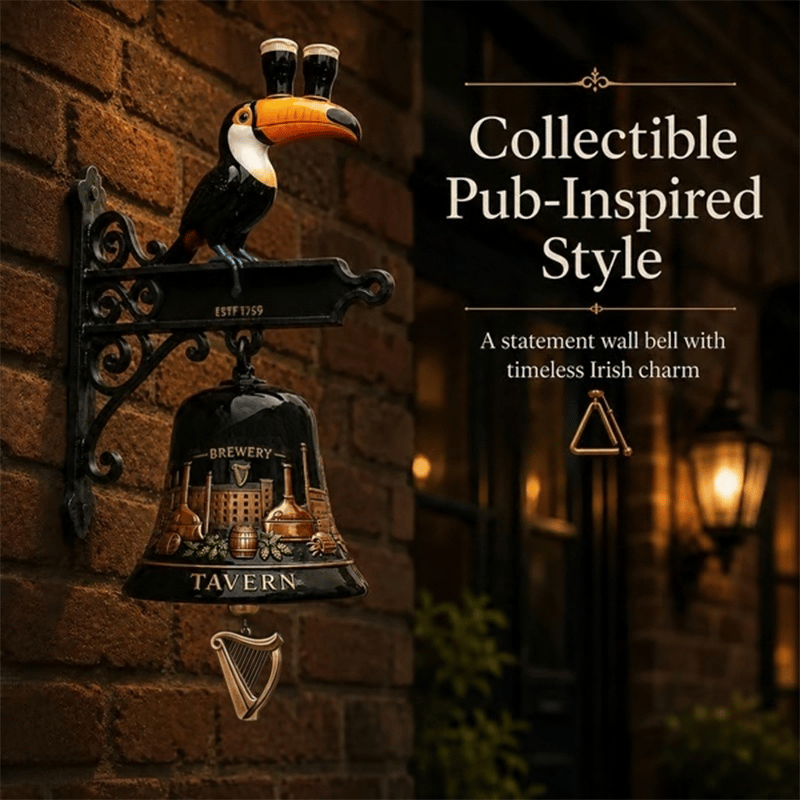 🔥HOT SALE 55% OFF🎉🍺Vintage Celtic Toucan Cast Iron Wall Bell – Classic Tavern Decor For Entry & Home Bar