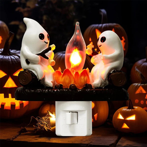 Last Day 50% OFF - Spooky and Cute Bonfire Ghost Night Light